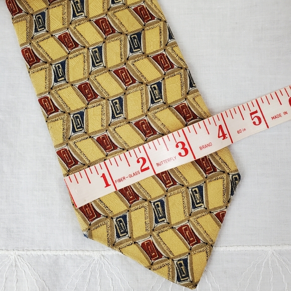Vintage 70's HALSTON Gold Silk Tie - Picture 10 of 11